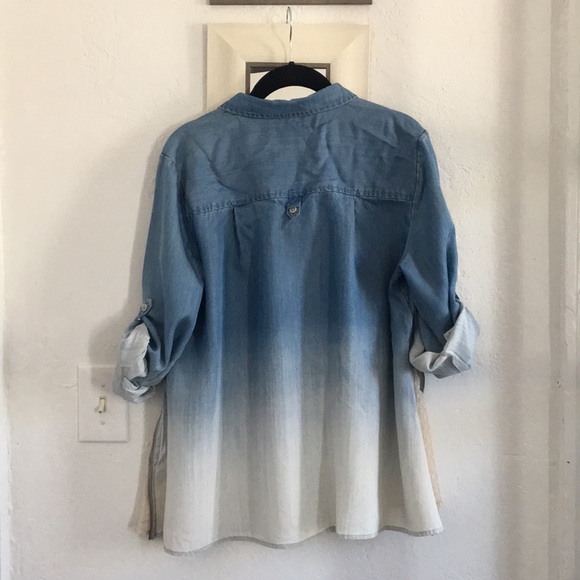 Anthropologie ombré chambray button up shirt - Picture 5 of 5